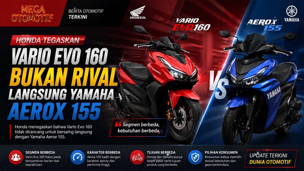 Honda Tegaskan Vario Evo 160 Bukan Rival Langsung Yamaha Aerox 155