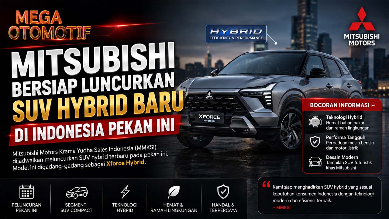 Mitsubishi Bersiap Luncurkan SUV Hybrid Baru di Indonesia Pekan Ini