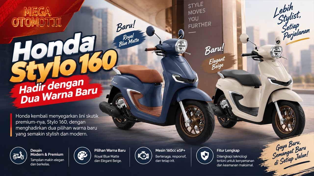 Honda Stylo 160 Hadir dengan Dua Warna Baru