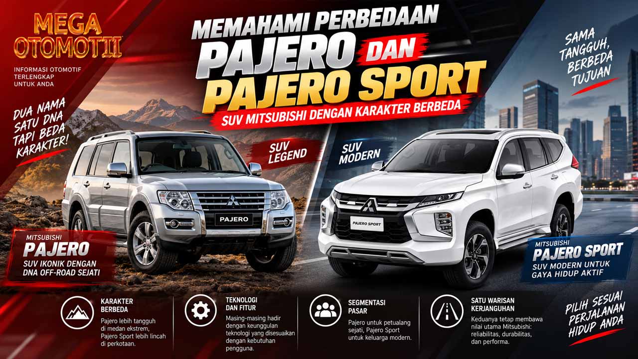 Memahami Perbedaan Pajero dan Pajero Sport, SUV Mitsubishi dengan Karakter Berbeda