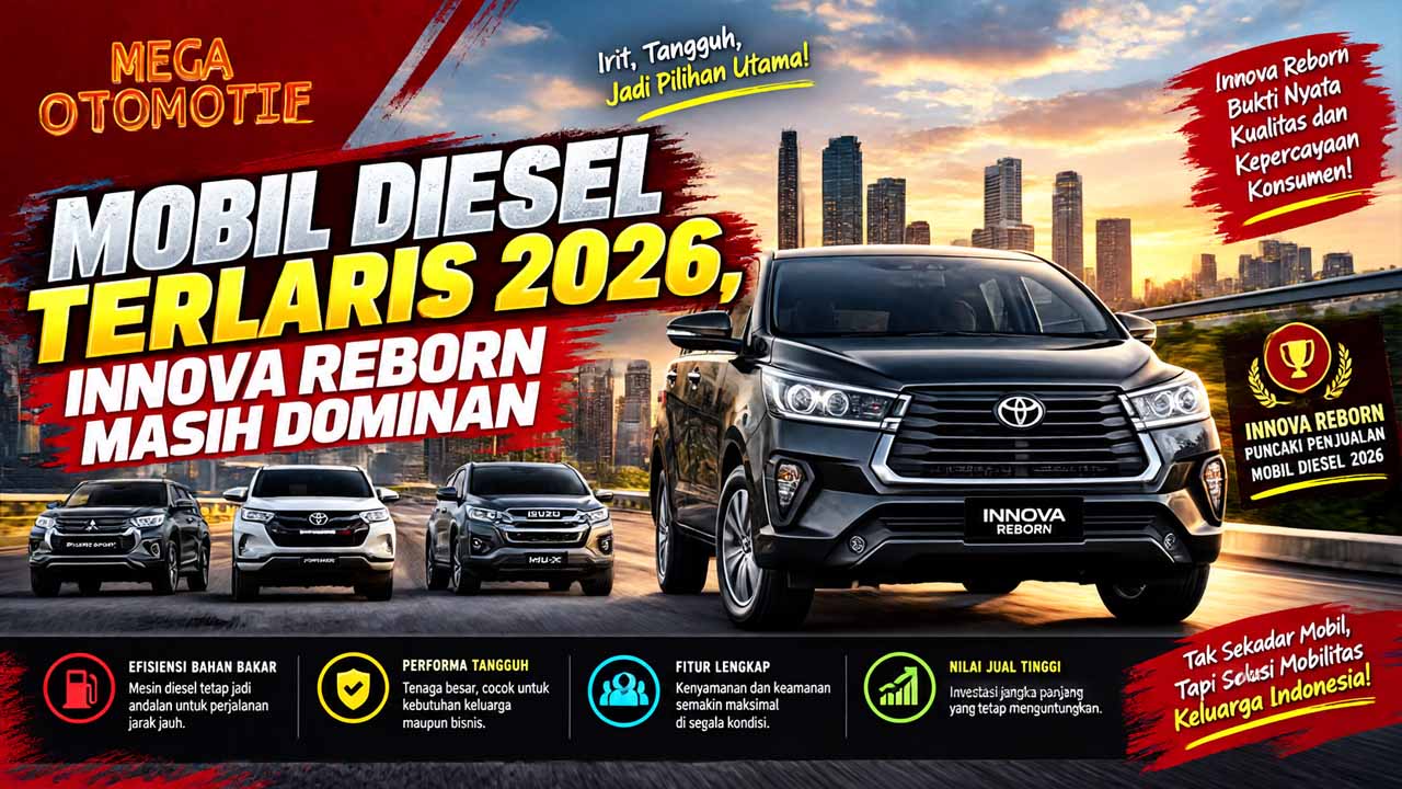 Mobil Diesel Terlaris 2026, Innova Reborn Masih Dominan