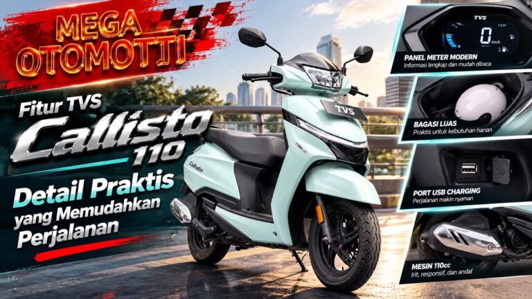 Fitur TVS Callisto 110, Detail Praktis yang Memudahkan Perjalanan