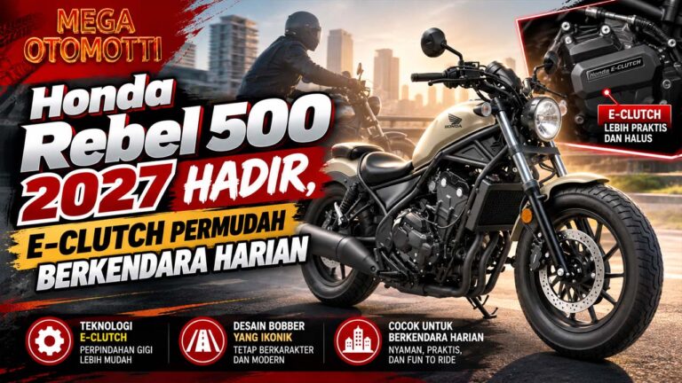 Honda Rebel 500 2027 Hadir, E-Clutch Permudah Berkendara Harian