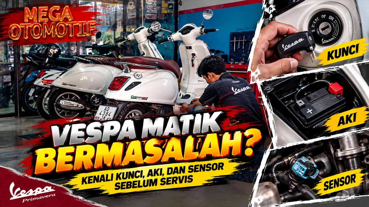 Vespa Matik Bermasalah? Kenali Kunci, Aki, dan Sensor Sebelum Servis